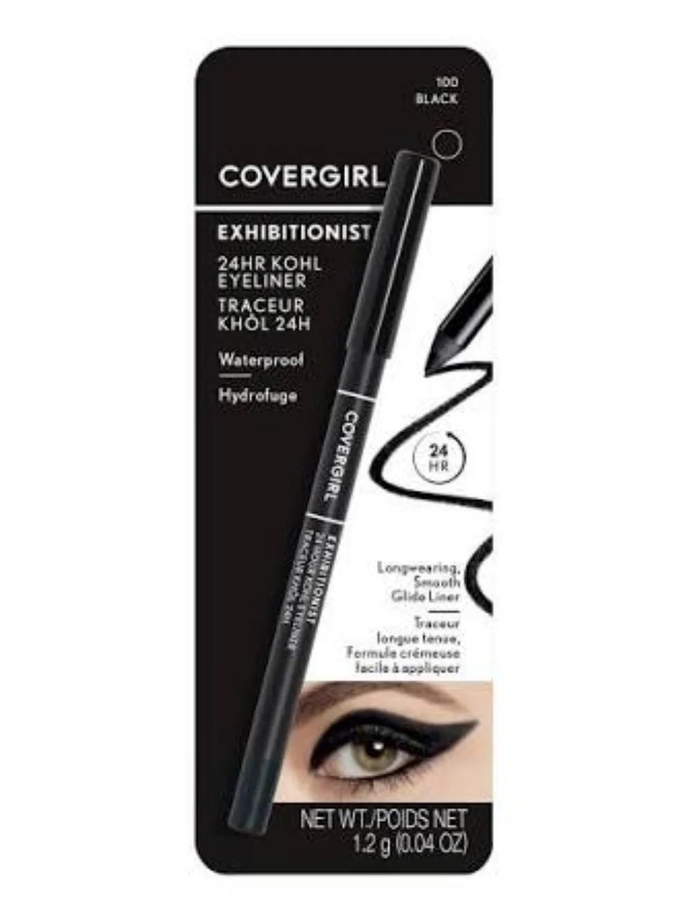 2 x Covergirl Exhibitionist 24hr Kohl Eyeliner, 100 Black